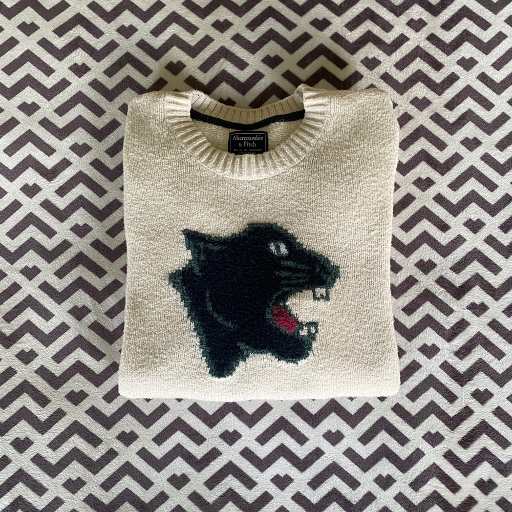 Abercrombie & Fitch Men’s Wolf/Cat Sweater